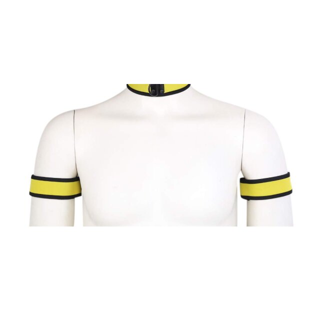 Kinky Puppy Yellow Neoprene PUPPY armbands