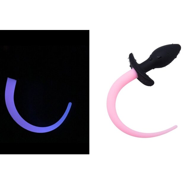 Kinky Puppy Plug Luminous Puppy Tail 8 x 3.2 cm Pink