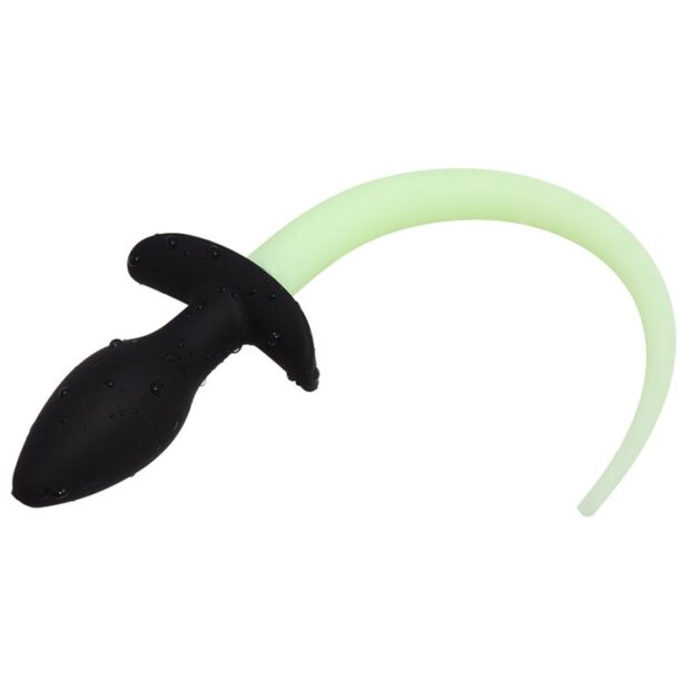 Kinky Puppy Plug Luminous Puppy Tail 8 x 3.2 cm Fluorescent Green