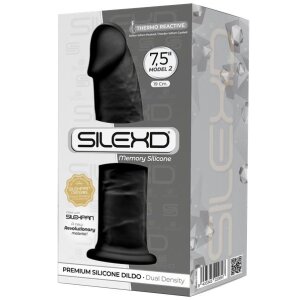 SILEXD Dildo Dual Density Model 2 Black 19 cm