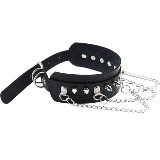 Joy Jewels Piky Spike Collar Black-Silver
