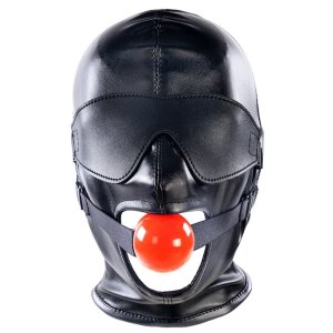 KINKgear Ball Gag Submission Hood S/M Schwarz