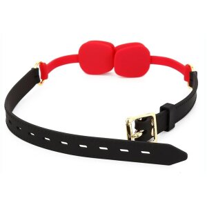 KINKgear Zen Open Silicone Gag Rot Schwarz