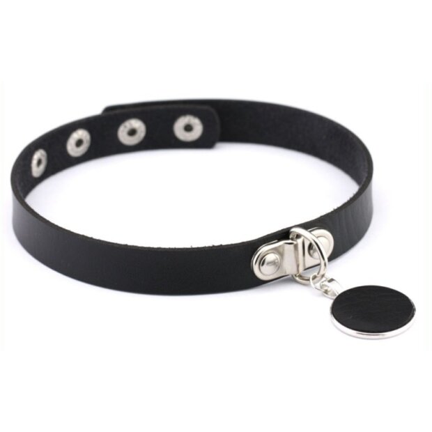 Joy Jewels Round Moon Necklace Black