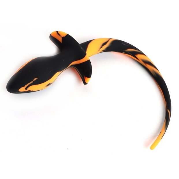 Kinky Puppy Plug Dog Tail 7.5 x 3.1cm Black-Orange