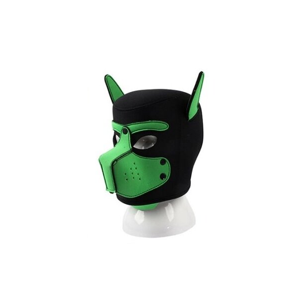 Kinky Puppy neoprene mask Dog On Black-Green