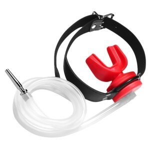 KINKgear Penis Plug with Urinal Gag 4 x 0.7cm Red