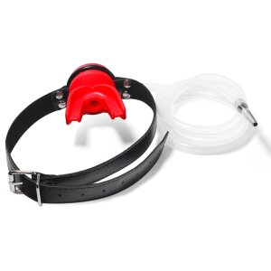 KINKgear Penis Plug with Urinal Gag 4 x 0.7cm Red