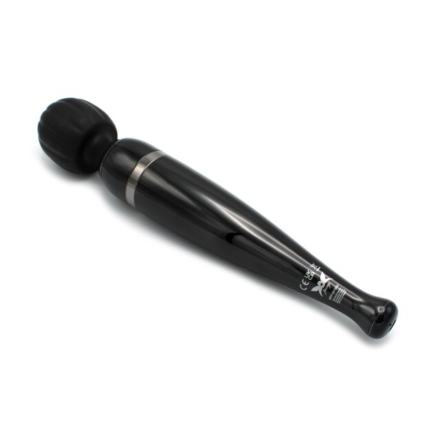 Pixey Deluxe Wand Massager Black Chrome Schwarz