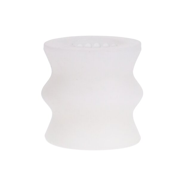 Doc Johnson Glow Helping Head Silicone Masturbator Sleeve Frost / Green Glow