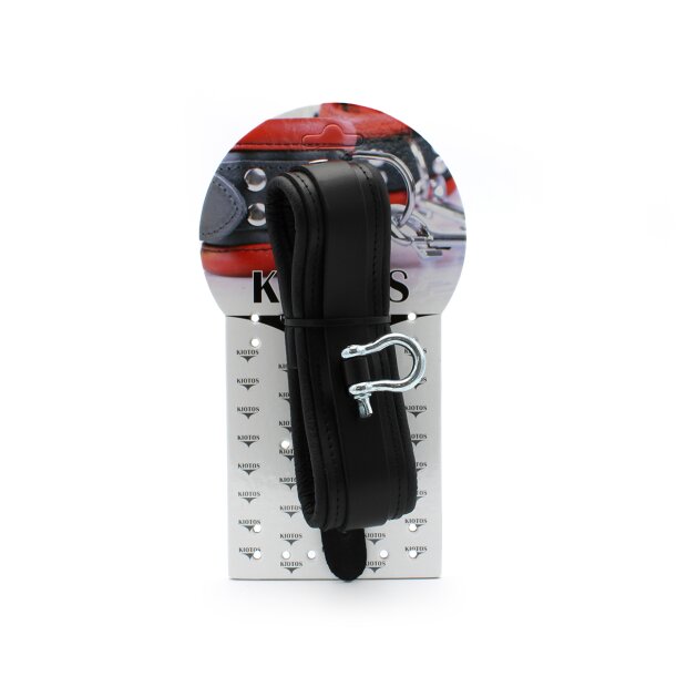 Kiotos Leather Collar with Metal Shackle