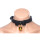 XR Brands Golden Kitty Cat Bell Collar Black/Gold