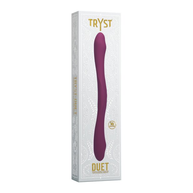 Doc Johnson Duet Double Ended Vibrator with Wireless Remote - Berry