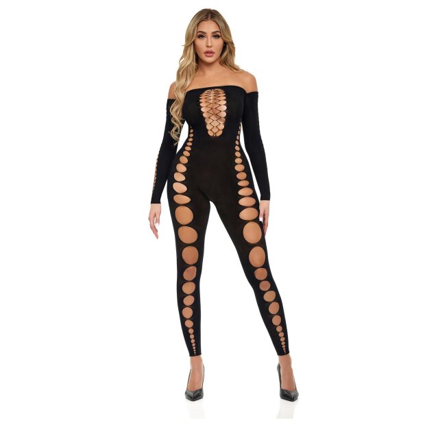 Boujee Gang Bodystocking Black, OS