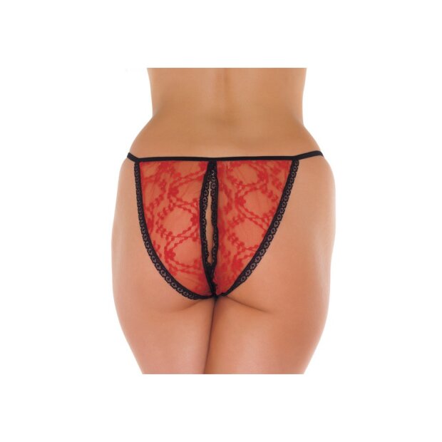 Amorable by Rimba Open Tanga Red One Size
