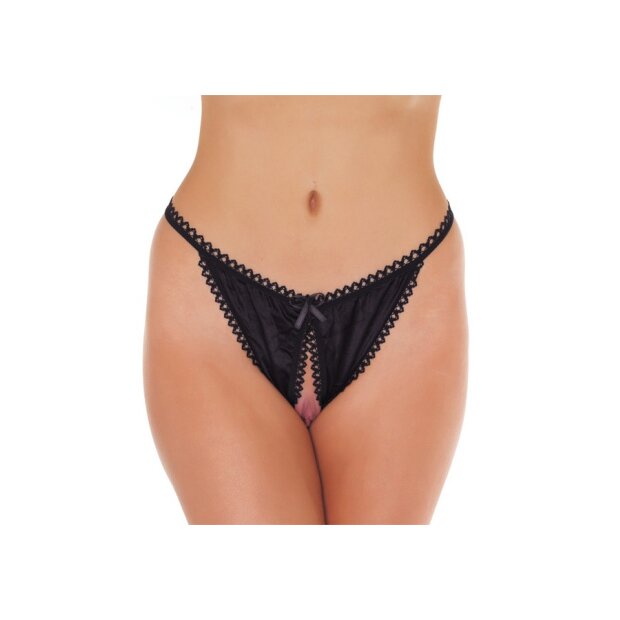 Amorable by Rimba Open Tanga Black One Size