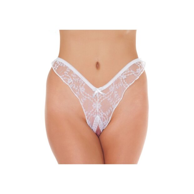 Amorable by Rimba Open Brazilian Slip White One Size