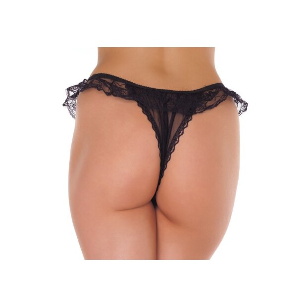 Amorable by Rimba Open String One Size Black