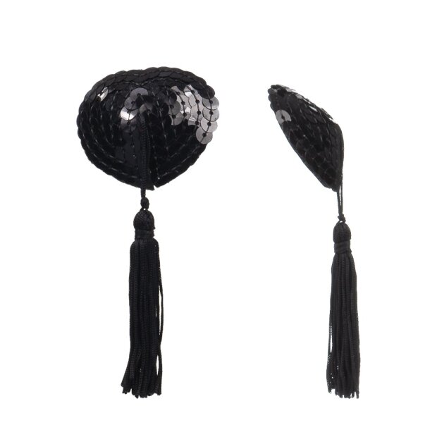 Amorable by Rimba Nipple Covers mit Fransen Schwarz