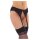 Amorable by Rimba Suspender Belt with Stockings One Size Black