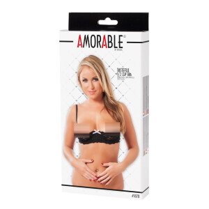 Amorable Half-Cup Bra Black L