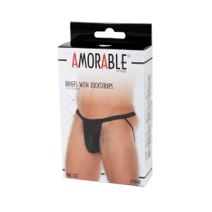 Amorable by Rimba Transparent jockstrap One Size Black