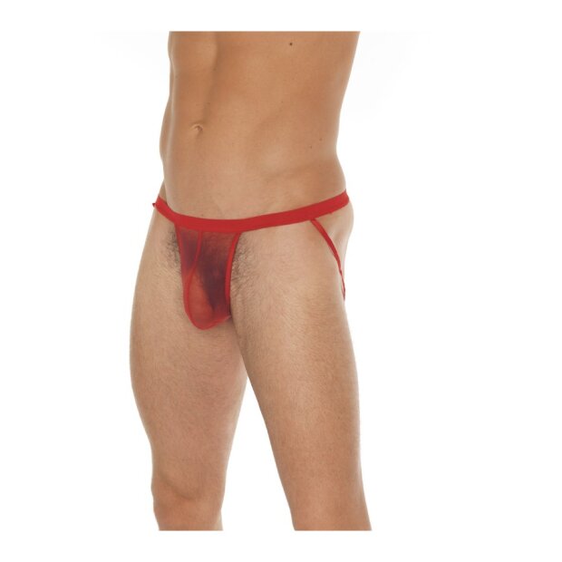 Amorable by Rimba Transparent jockstrap One Size Red