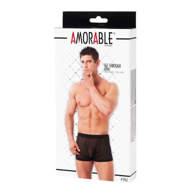 Amorable by Rimba Transparent boxer shorts Black S/M