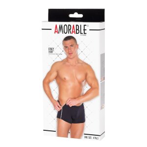 Amorable by Rimba Boxer shorts with 2 zippers One Size Black