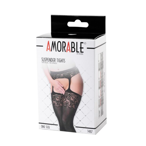 Amorable by Rimba Straps-Strumpfhose Einheitsgröße Schwarz