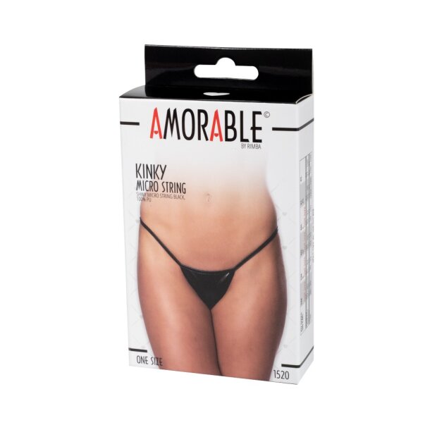 Amorable Mini String Schwarz One Size