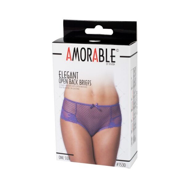 Amorable Open-Back Panty Purple One Size