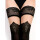 Ballerina - Fantasy Hold Ups - Stockings (50/20 denier) - Black & Transparent - S/M