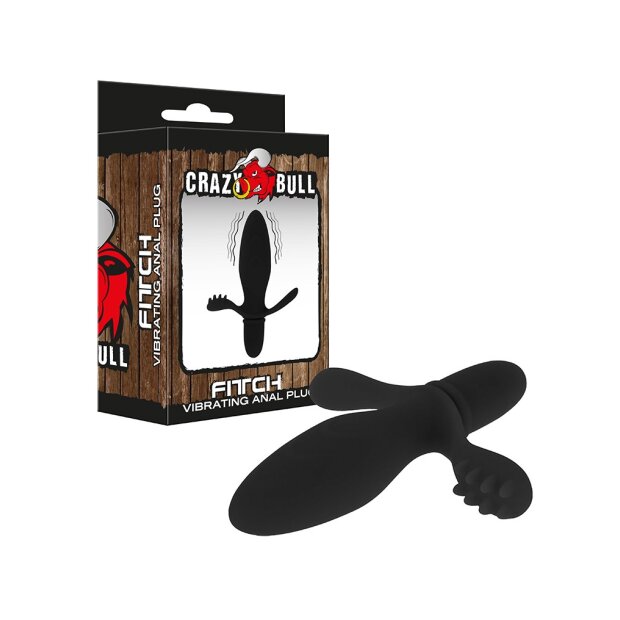 Crazy Bull vibrierender Analplug Fitch Schwarz Ø 3,3 cm