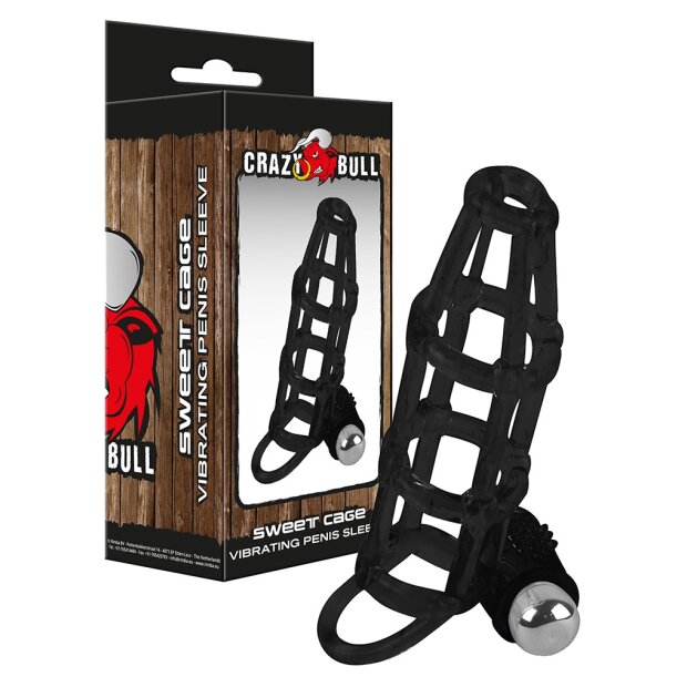 Crazy Bull Sweet Cage Penishülle mit Vibration Schwarz