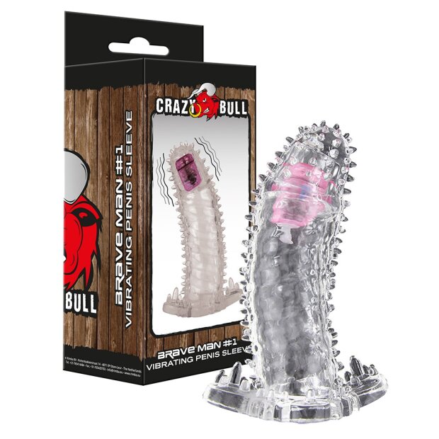 Crazy Bull vibrating Penissleeve Brave Man 1 Transparent