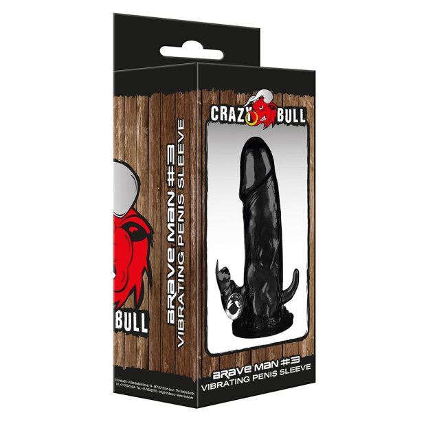Crazy Bull vibrating Penissleeve Brave Man 3 Noir