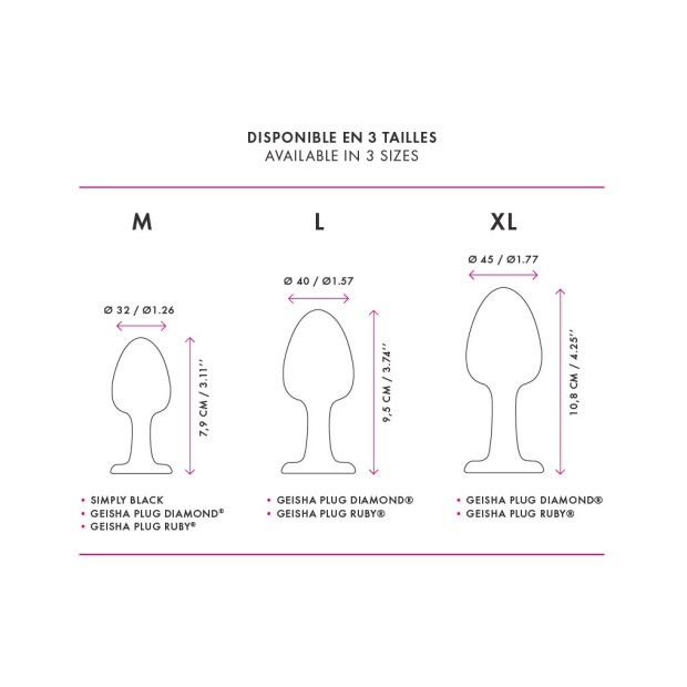 DORCEL Geisha Plug Diamond L Analplug Grau ⌀ 4 cm