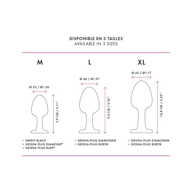 DORCEL Geisha Plug Ruby XL Analplug Schwarz ⌀ 4,5 cm
