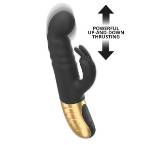 DORCEL G-Stormer Thrusting Rabbit Vibrator Black