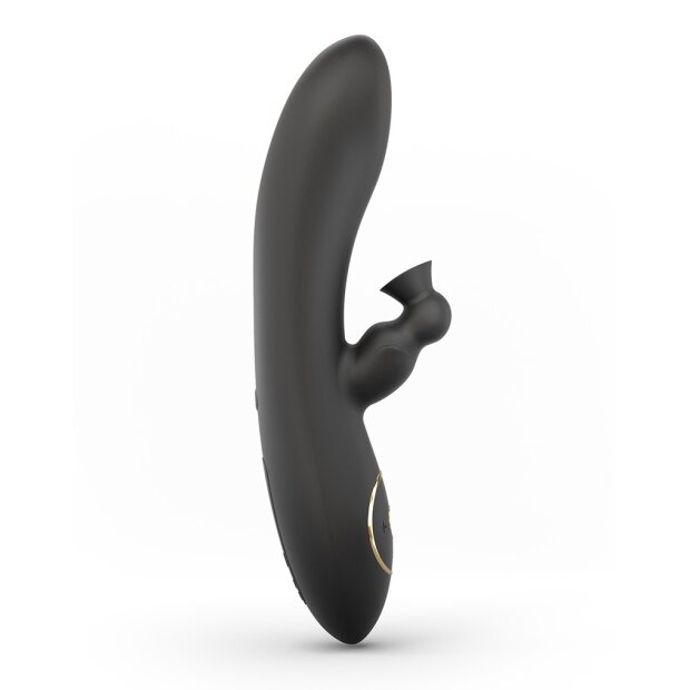 DORCEL Divine Rabbit Sucker Vibrator Schwarz 20,3 cm ⌀ 3,86 cm