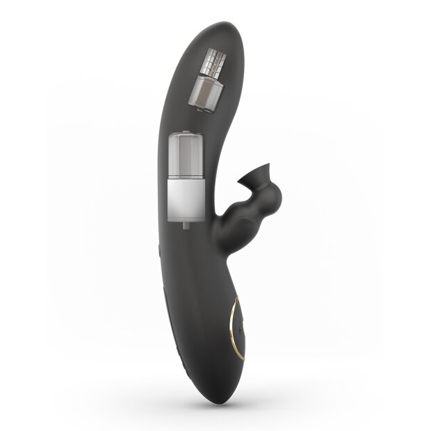 DORCEL Divine Rabbit Sucker Vibrator Schwarz 20,3 cm ⌀ 3,86 cm