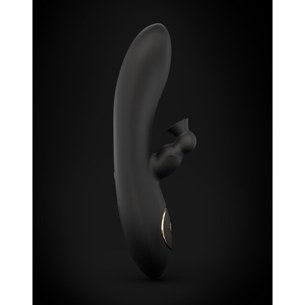 DORCEL Divine Rabbit Sucker Vibrator Schwarz 20,3 cm ⌀ 3,86 cm