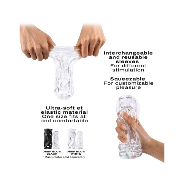 DORCEL Deep Blow Multi Sensation Masturbator Transparent