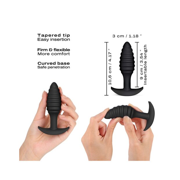 DORCEL Spiral Plug Anal Plug Schwarz ⌀ 3 cm