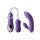 Dorr Fulfilled Vibrator with Interchangeable Attachments Purple
