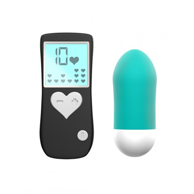 Love to Love Vibrator with Remote Control 8 cm Turquoise