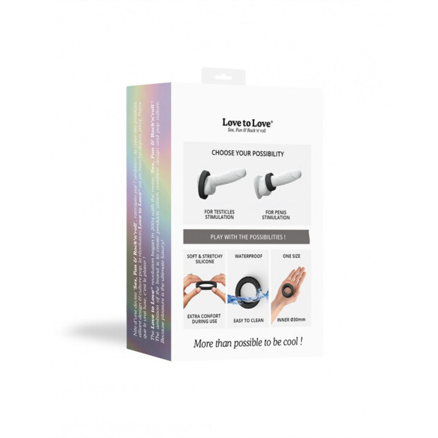 Love to Love Cock Ring Ø 3 cm Noir