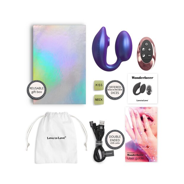 Love To Love Vibromasseur à ondes de pression avec 5 intensités Violet