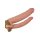 LoveToy Double Penis Sleeve 20 cm Beige